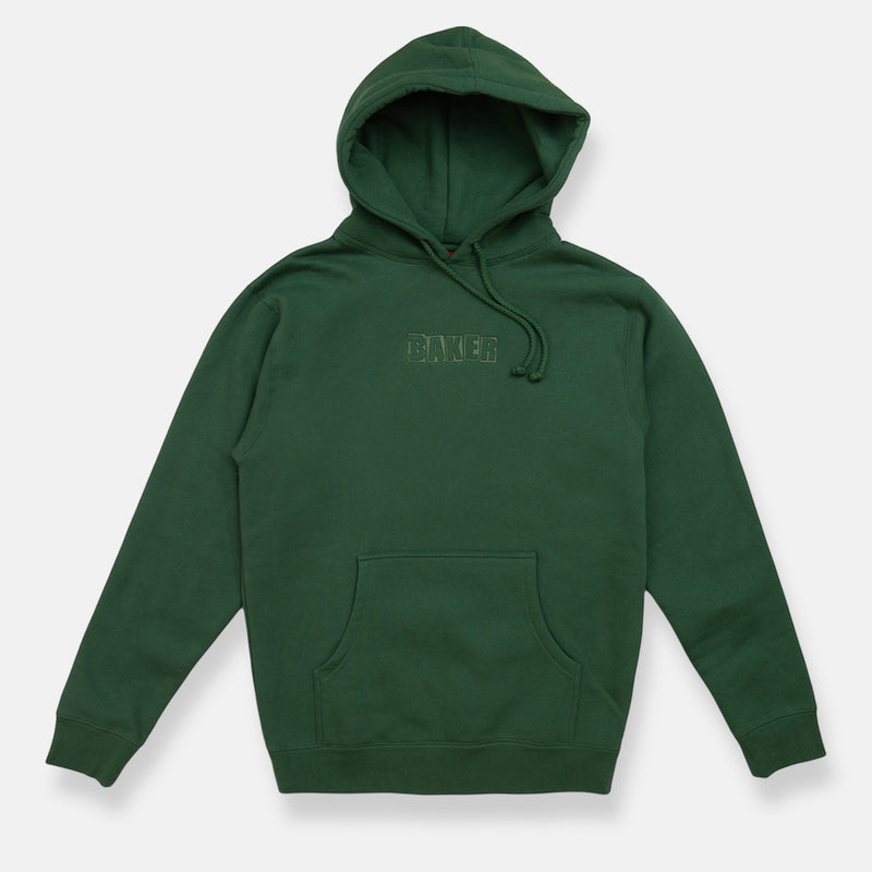 Brand Logo Dark Green Hoodie