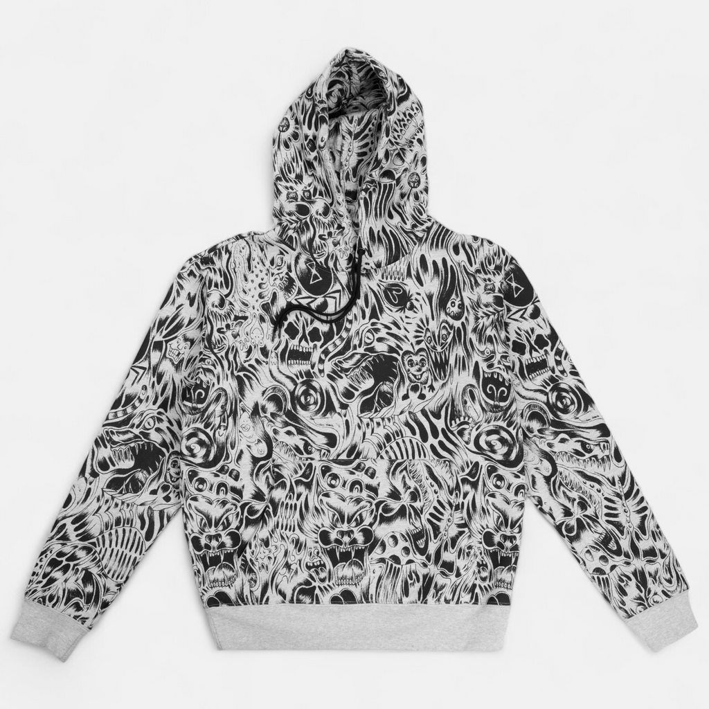 Nightmare Hoodie Heather Grey – baker skateboards