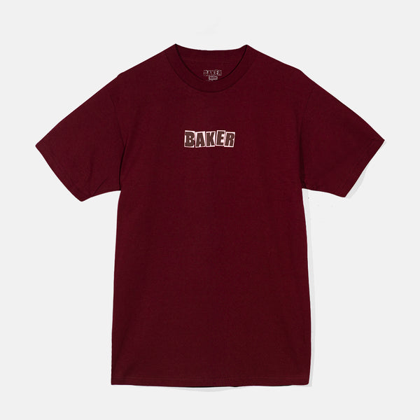 Brand Logo Burgundy Tee